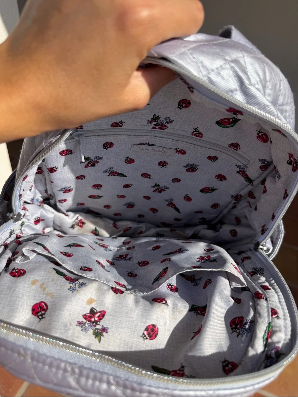 Vera Bradley Quilted Pale Purple Mini Backpack